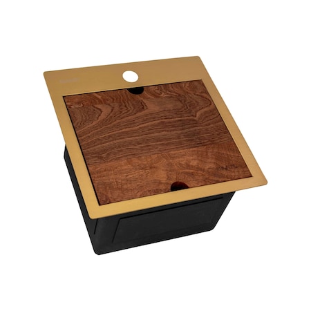 Ruvati Sink, Stainless Steel, 15" W x 15" L x RVH8215GG